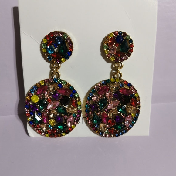 Waterdrop earrings Rhinestone - Picture 3 of 5